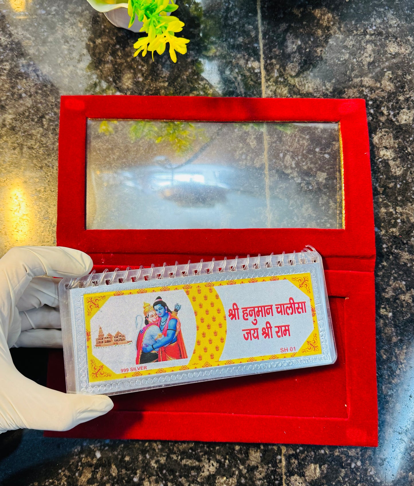 Large Size 999 Pure Silver Hanuman Chalisa – Divine Spiritual Gift
