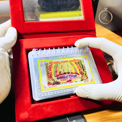 Pure Silver Khatu Shyam Ji Chalisa & Aarti Book | BIS Hallmarked | Laati