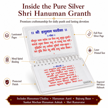 Complete Hanuman Granth in Pure Silver – Big Size
