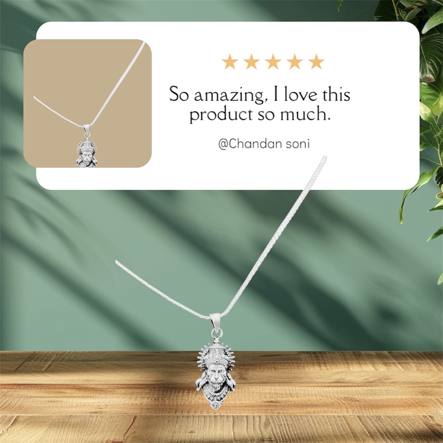 🔥 925 Pure Silver Hanuman Ji Pendant for Men & Women | Intricately Crafted | Lightweight & Durable 🔥