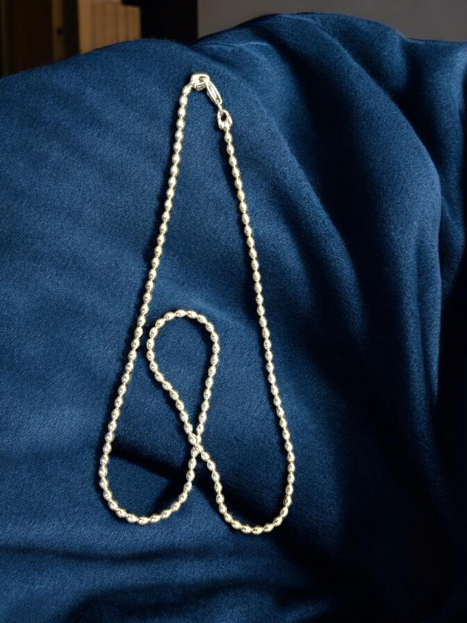 Silver Beads Luxe Chain