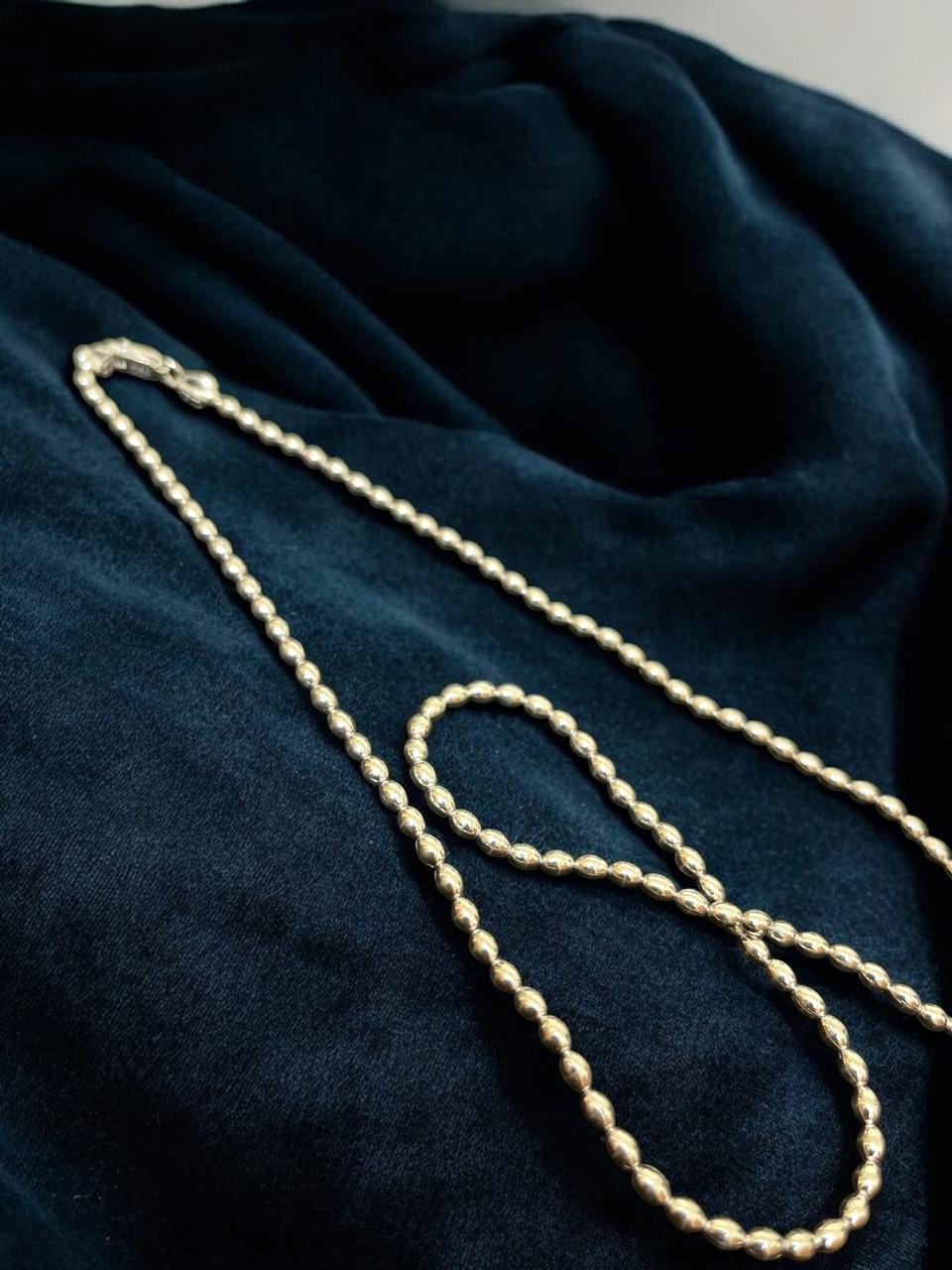 Silver Beads Luxe Chain