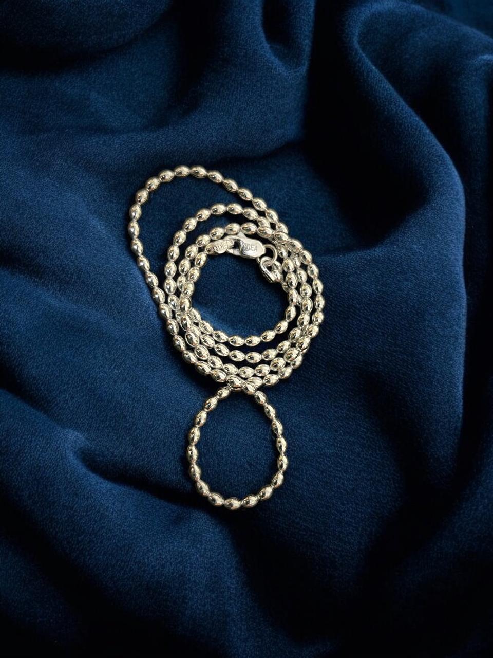 Silver Beads Luxe Chain