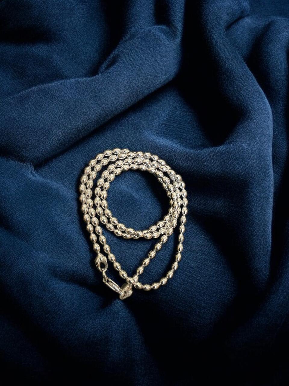 Silver Beads Luxe Chain