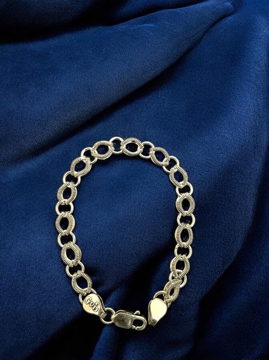 Silver Bracelet with Oval shape rings