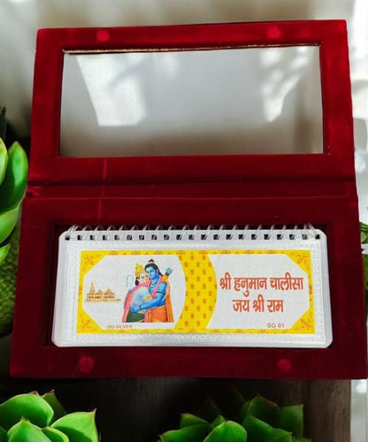 Large Size 999 Pure Silver Hanuman Chalisa – Divine Spiritual Gift